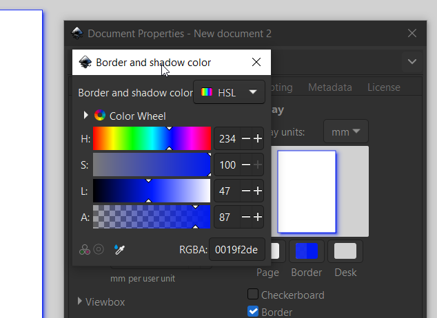 Inkscape Document Properties